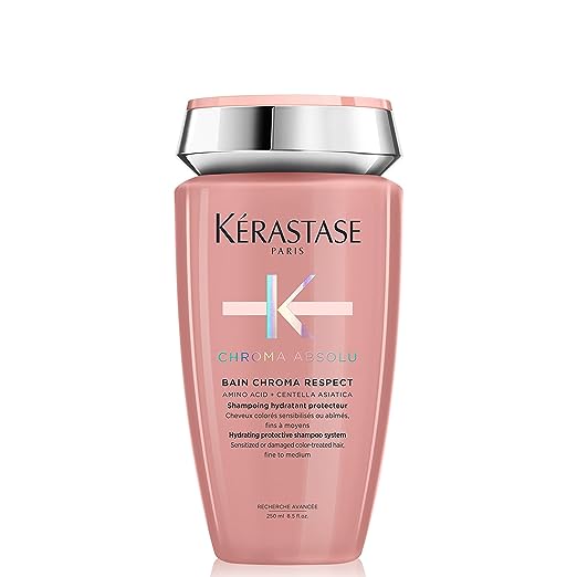 KERASTASE Chroma Absolu Chroma Respect Shampoo | For Sensitized or Damaged Color-Treated Hair | Protects and Hydrates | Fine To Medium Hair | With Glycerin and Hyaluronic Acid