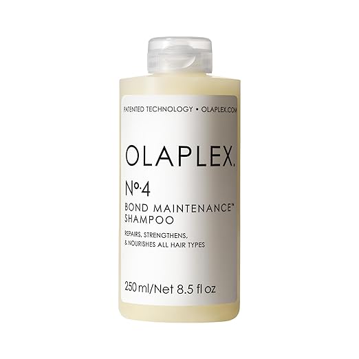 Olaplex No. 4 Bond Maintenance Shampoo, Repairs, Strengthens, & Nourishes All Hair Types, Adds Shine & Leaves Hair Feeling Soft, 8.5 fl oz