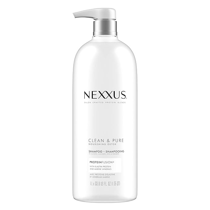 Nexxus Clean and Pure Clarifying Shampoo, With ProteinFusion, Nourished Hair Care Silicone, Dye And Paraben