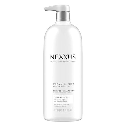 Nexxus Clean and Pure Clarifying Shampoo, With ProteinFusion, Nourished Hair Care Silicone, Dye And Paraben