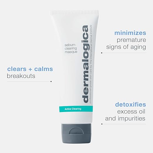 Dermalogica Sebum Clearing Masque, Anti-Aging Clay Face Mask with Salicylic Acid