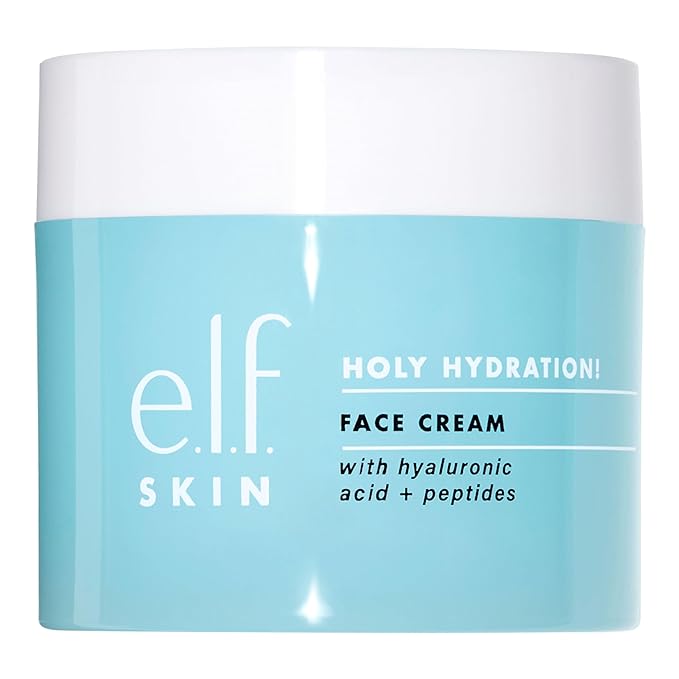 e.l.f. SKIN Holy Hydration! Face Cream, Moisturizer For Nourishing & Plumping Skin, Infused With Hyaluronic Acid, Vegan & Cruelty-Free, 1.8 Oz