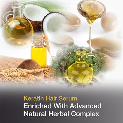 Vitamins Keratin Protein Hair Serum - Anti Frizz Control Hair Oil Repair Treatment - Hair Gloss Shine & Heat Protectant for Frizzy Dry Damaged Hair