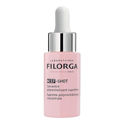 Filorga NCEF-Shot Anti-Aging Serum, Concentrated Wrinkle Reducing Treatment for Radiant & Firm Skin in 10 Days