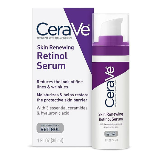 CeraVe Anti Aging Retinol Serum | Cream Serum for Smoothing Fine Lines and Skin Brightening | With Retinol, Hyaluronic Acid, Niacinamide, and Ceramides