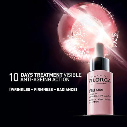 Filorga NCEF-Shot Anti-Aging Serum, Concentrated Wrinkle Reducing Treatment for Radiant & Firm Skin in 10 Days