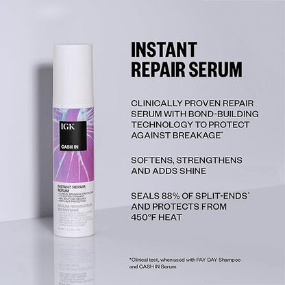 GK CASH IN Instant Repair Serum | Breakage Protection + Seal Split Ends + Heat Protection