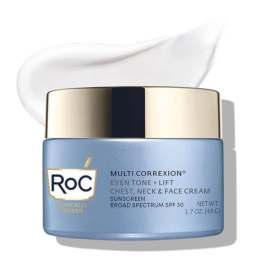 RoC Multi Correxion 5 in 1 Chest, Neck, and Face Moisturizer Cream.