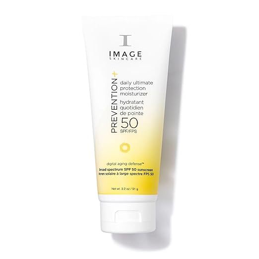 IMAGE Skincare, PREVENTION+ Daily Ultimate Protection Moisturizer SPF 50 Face Sunscreen Lotion, Zinc Oxide, Sheer Finish, Amazon Exclusive